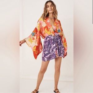 SPELL | Short Floral Kimono Robe